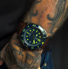 Load image into Gallery viewer, The Turquesa Blue (brown leather)