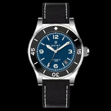 Load image into Gallery viewer, The Fifty-Five (Blue dial / Black leather)
