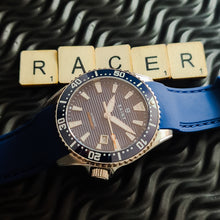 Load image into Gallery viewer, The Racer Blue ( rubber strap)